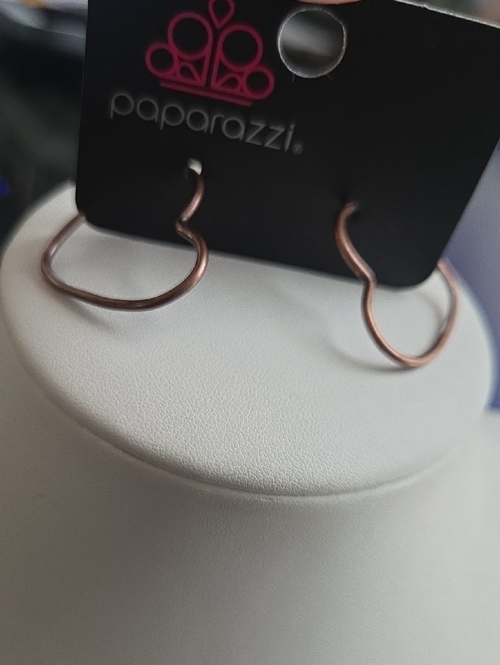 Paparazzi Copper Heart Post Earrings